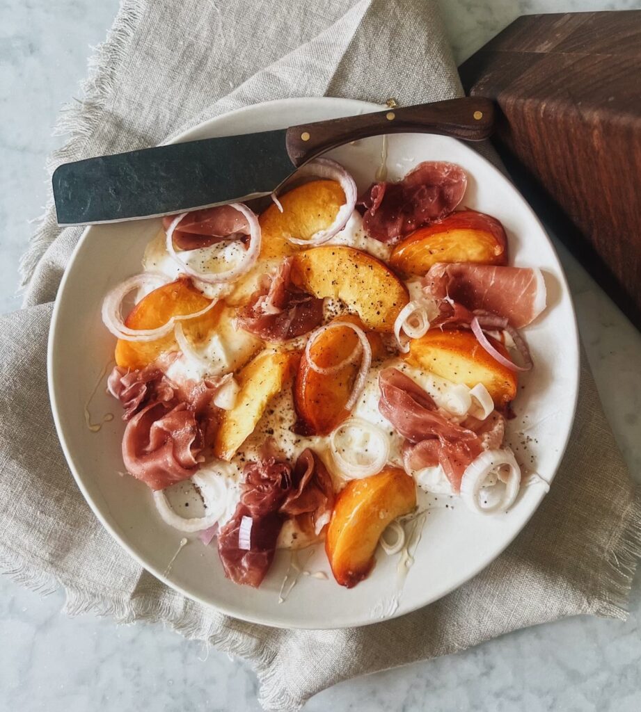 Burrata-Peach-Salad