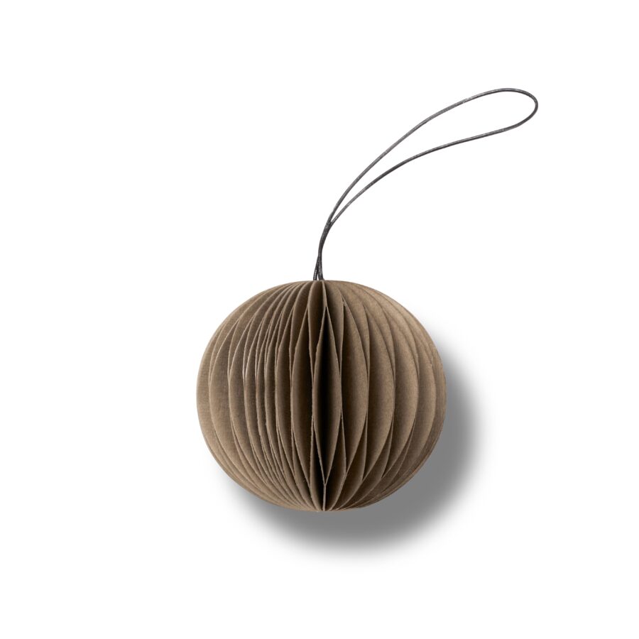 Folded Scoop Ornament - Macchiato, Set of 4