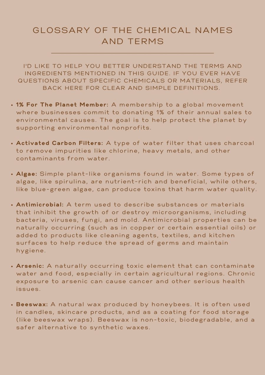 Non-Toxic Chemical Terms